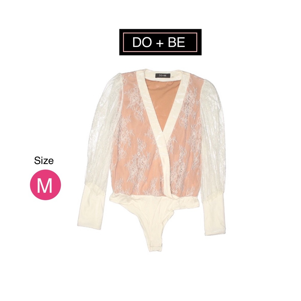 Lace & Velour Romantic Bodysuit M
